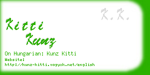 kitti kunz business card